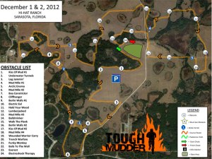 2012 Tampa Tough Mudder map